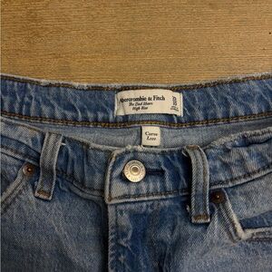 Abercrombie & Fitch Light Blue High Rise Jean shorts